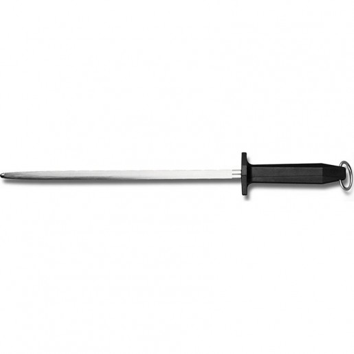 Mercer Culinary - 12 in. Knife Sharpening Steel with Black Plastic Handle