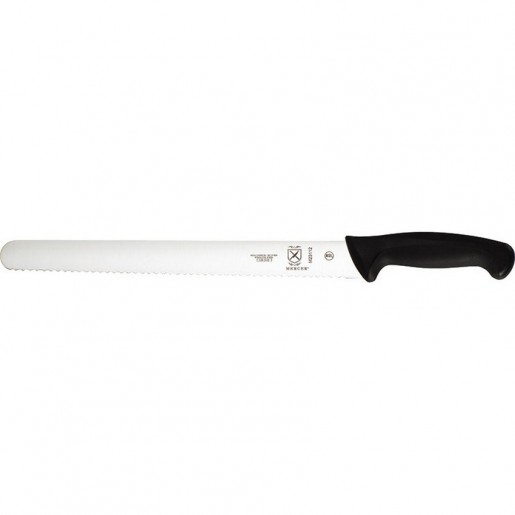 Mercer Culinary - Millennia 12 in. Wavy Edge Serrated Slicing Knife with Black Handle