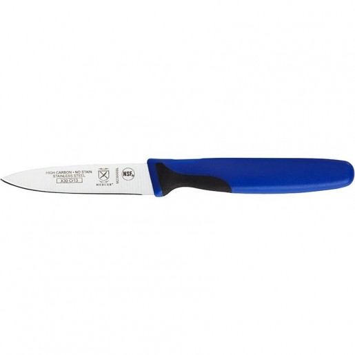 Mercer Culinary - Millennia Colors 3 in. Slim Paring Knife with Blue Handle