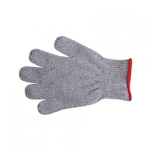 Mercer Culinary - Gray Anti-Cut Glove with Red Cuff - MercerMax - Small