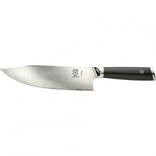 Mercer Culinary - Damascus 8 in. Hunter Style Chef's Knife with Ergonomic G10 Handle