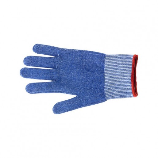 Mercer Culinary - Level A4 Blue Anti-Cut Glove with Red Cuff - Millenia Fit - Small