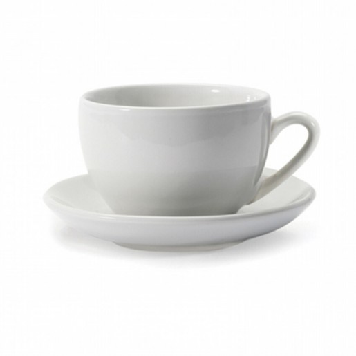 Danesco - Set of Two White 11.5 oz. Cup & Saucers