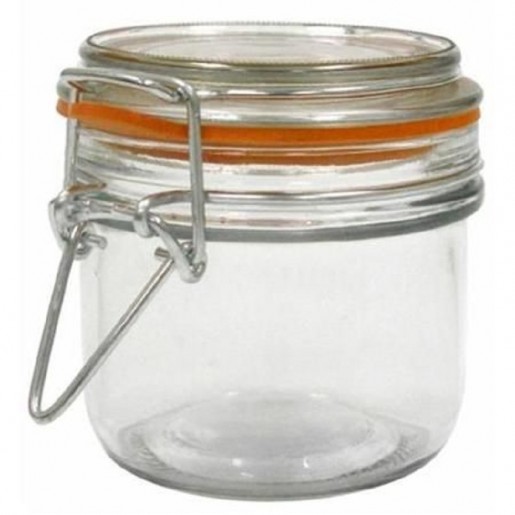 Anchor Hocking - 6.75 oz. Mini hermes jar with clip