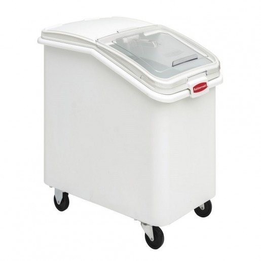 Rubbermaid - 30.8 Gallon / 490 Cup White Ingredient Storage Bin with 32 oz. Scoop