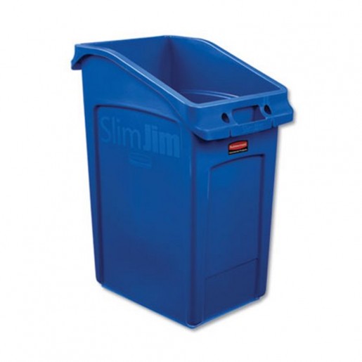 Rubbermaid - Slim Jim 23 Gallons Blue Under-Counter Wastebasket