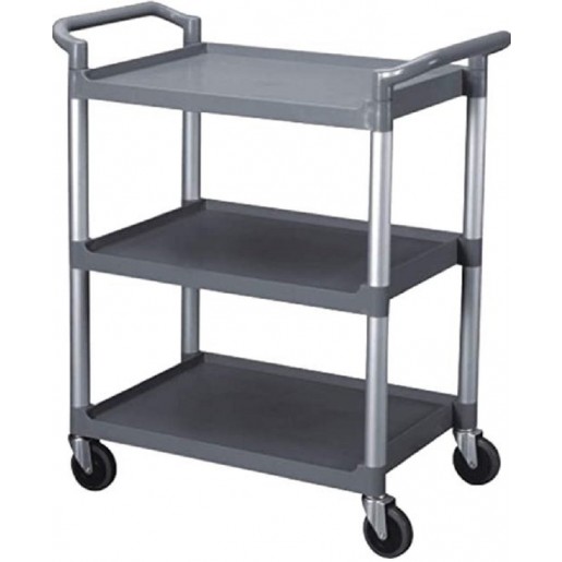 Atelier Du Chef - Utility cart with 3 black shelves 25 x 16 in