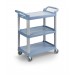 Vollrath - Blue-Gray 3-Shelf Cart with 4 in. Caster