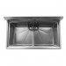 Thorinox - 24 in. X 24 in. X 14 in. Stainless Steel Two Compartment Sink