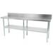 Thorinox - 30 in. X 96 in. Stainless Steel Work Table with 5 in. Backsplash
