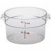 Cambro - Camwear 2 qt. (1.9L) Clear Round Food Storage Container with Measurement Gradations