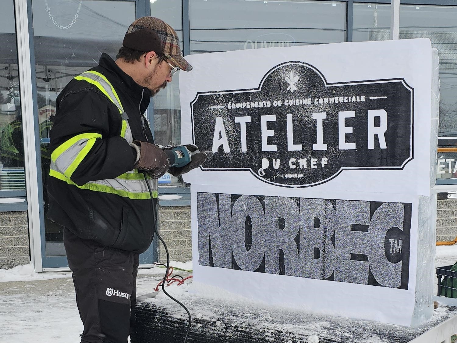 25 ans Atelier du Chef Saguenay - sculpture sur glace logo